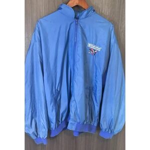 Royal Caribbean International Windbreaker Jacket Men's Large Blue 100% Nylon